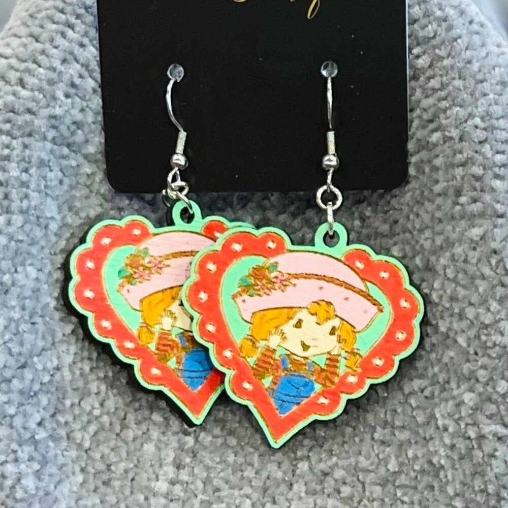 Strawberry Shortcake Wooden Earrings